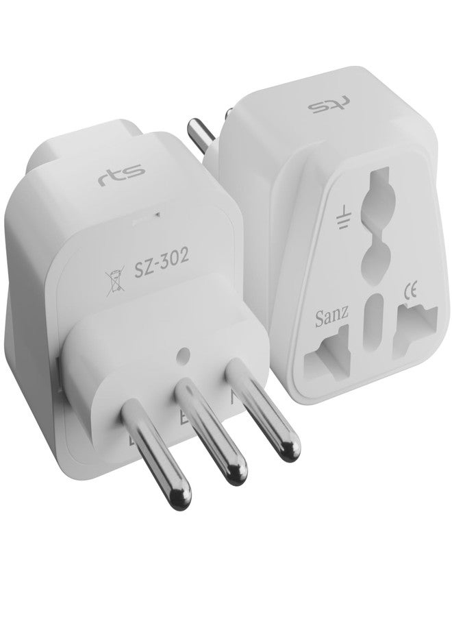 rts India to Italy Plug Adapter Italy Plug Adapter Travel Adaptor Universal Travel Adapter Plug Type L Italian Converter Power Adapter for Chile/Rome/Ethiopia/Libya/Syria/Tunisia/Uruguay - Image 1